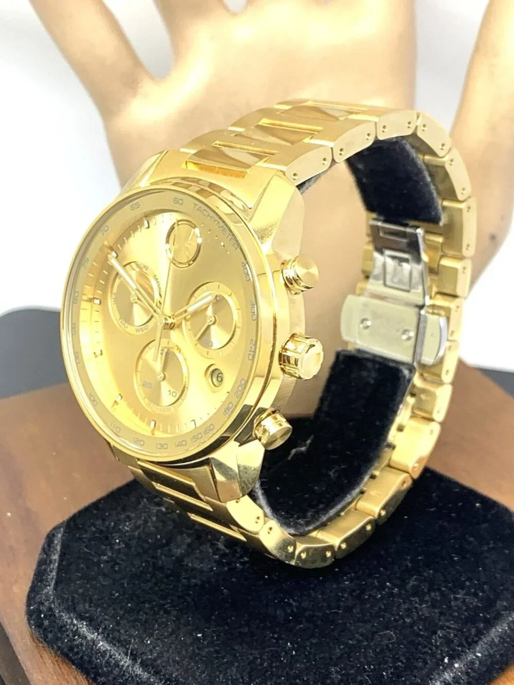 Movado Men's Watch 3600866 Bold Chronograph Swiss Quartz Gold Steel 44mm